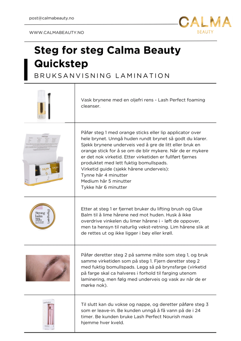 PAKKETILBUD BROW STAIN & QUICKSTEP LAMINATION/LASHLIFT - Bilde 2